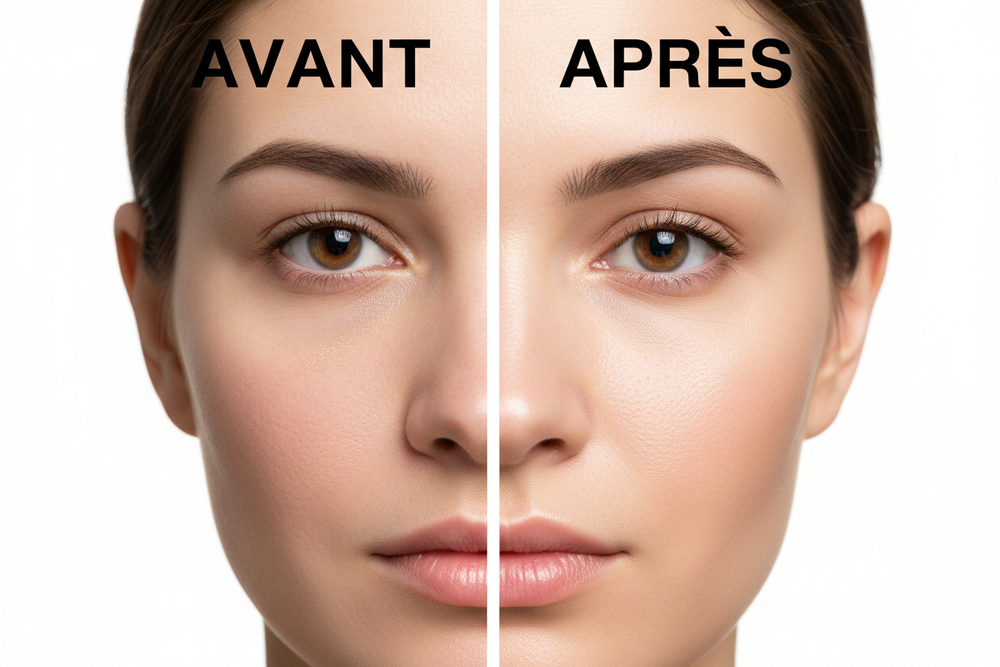 صورة قبل وبعد - وجه واحد