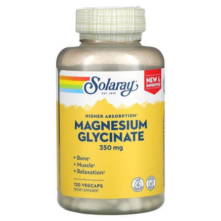 مكمل المغنيسيوم جليسينات سولاراي - SOLARAY MAGNESIUM GLYCINATE 350MG 120 VEGCAPS - beauty - maghribiaمكمل المغنيسيوم جليسينات سولاراي - SOLARAY MAGNESIUM GLYCINATE 350MG 120 VEGCAPS